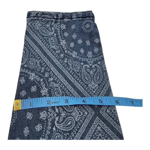 Earl Women’s Blue Paisley Skinny Ankle Jeans Size 6  Retail $54 - Picture 6 of 10